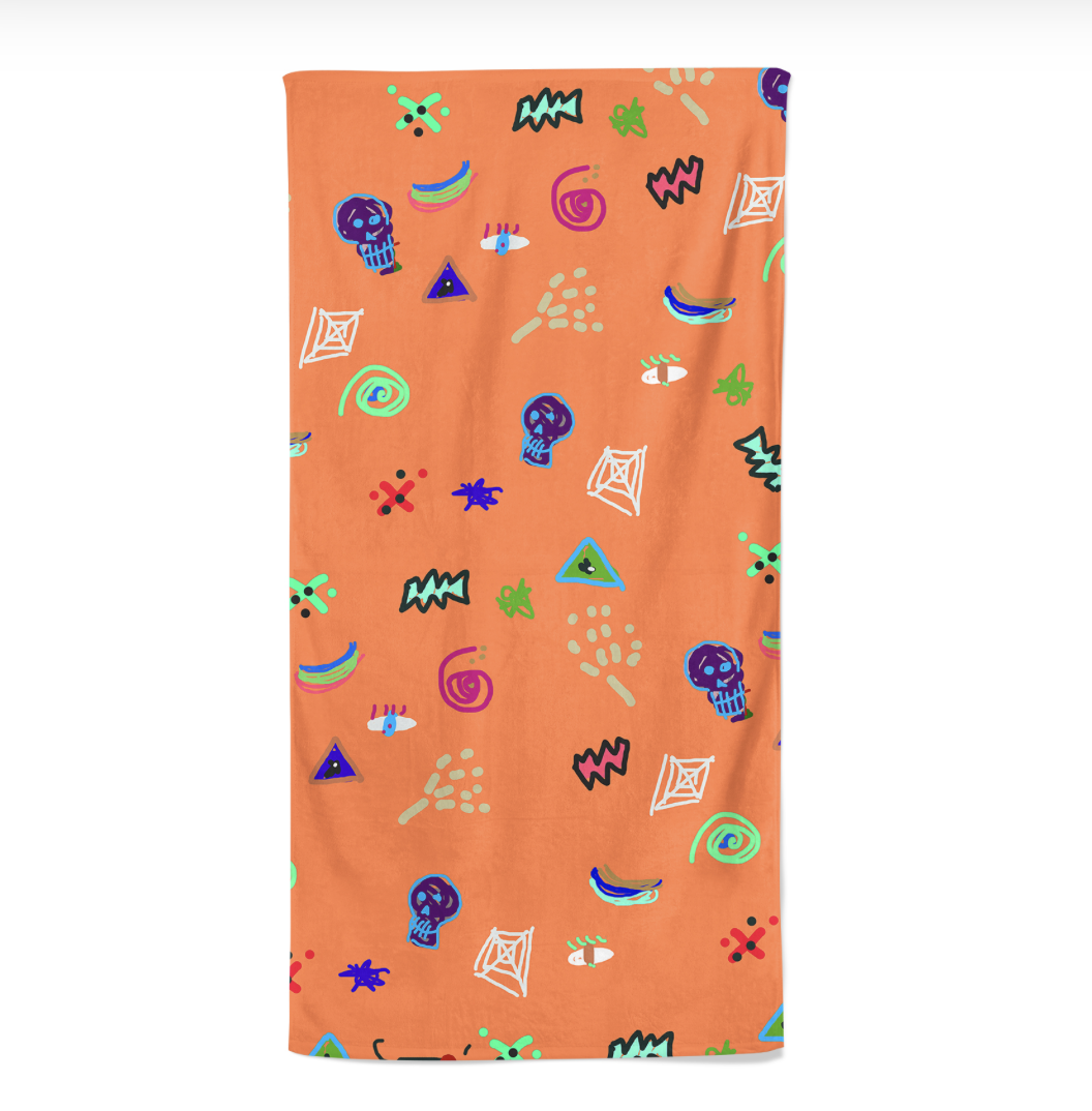 Motif Beach towel tangerine