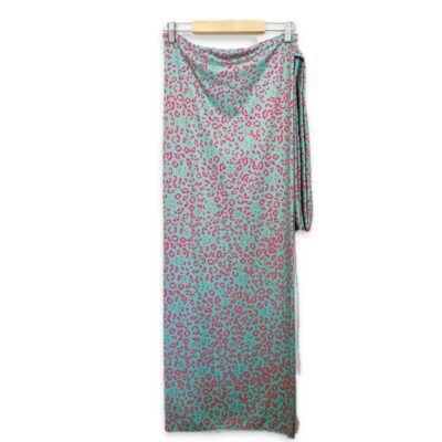 Παρεό φούστα Leopard mint fuchsia