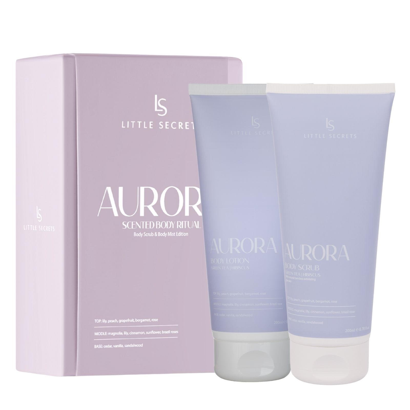 Aurora gift box Body Lotion and Scrub Little Secrets