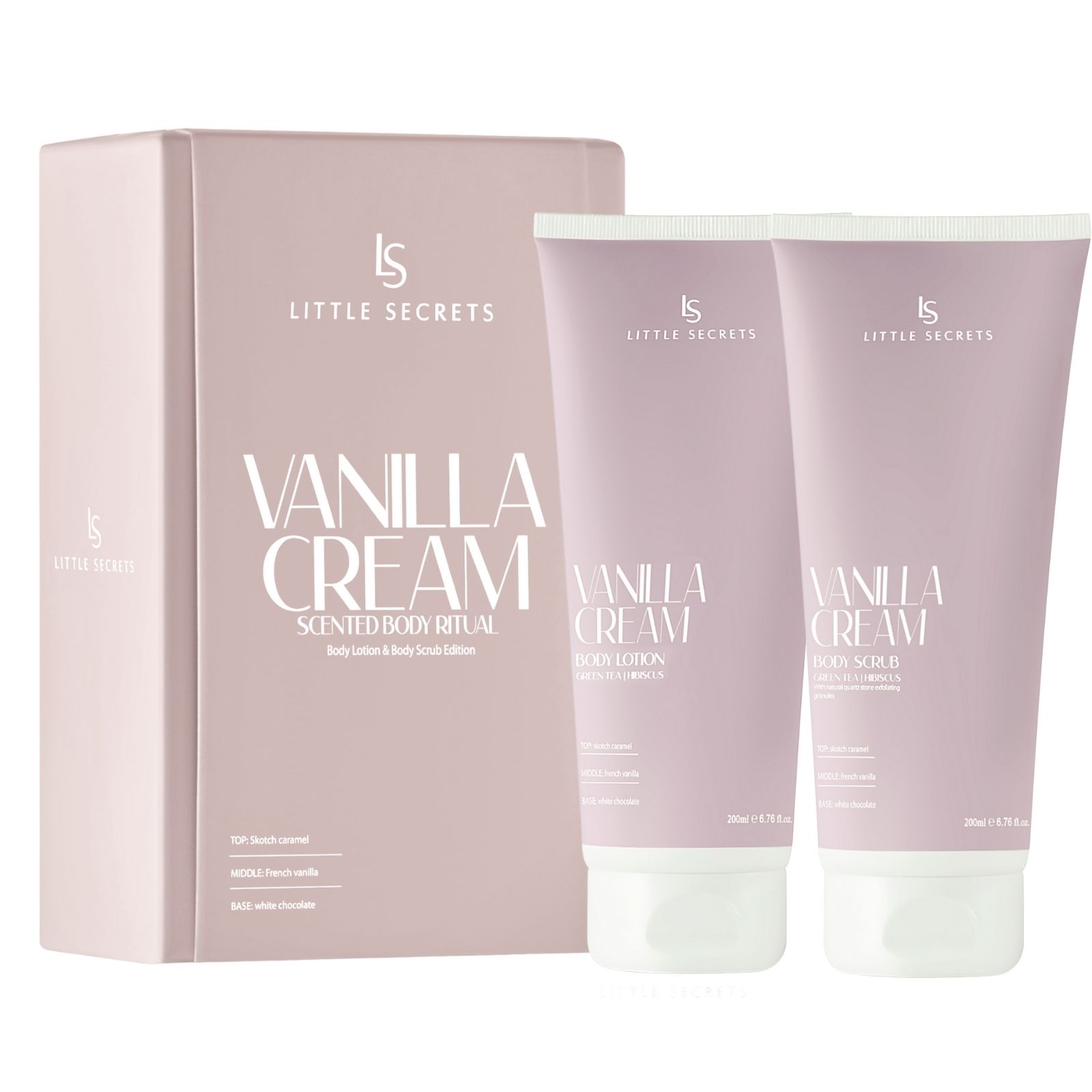 Vanilla Cream gift box Body Lotion and Scrub Little Secrets