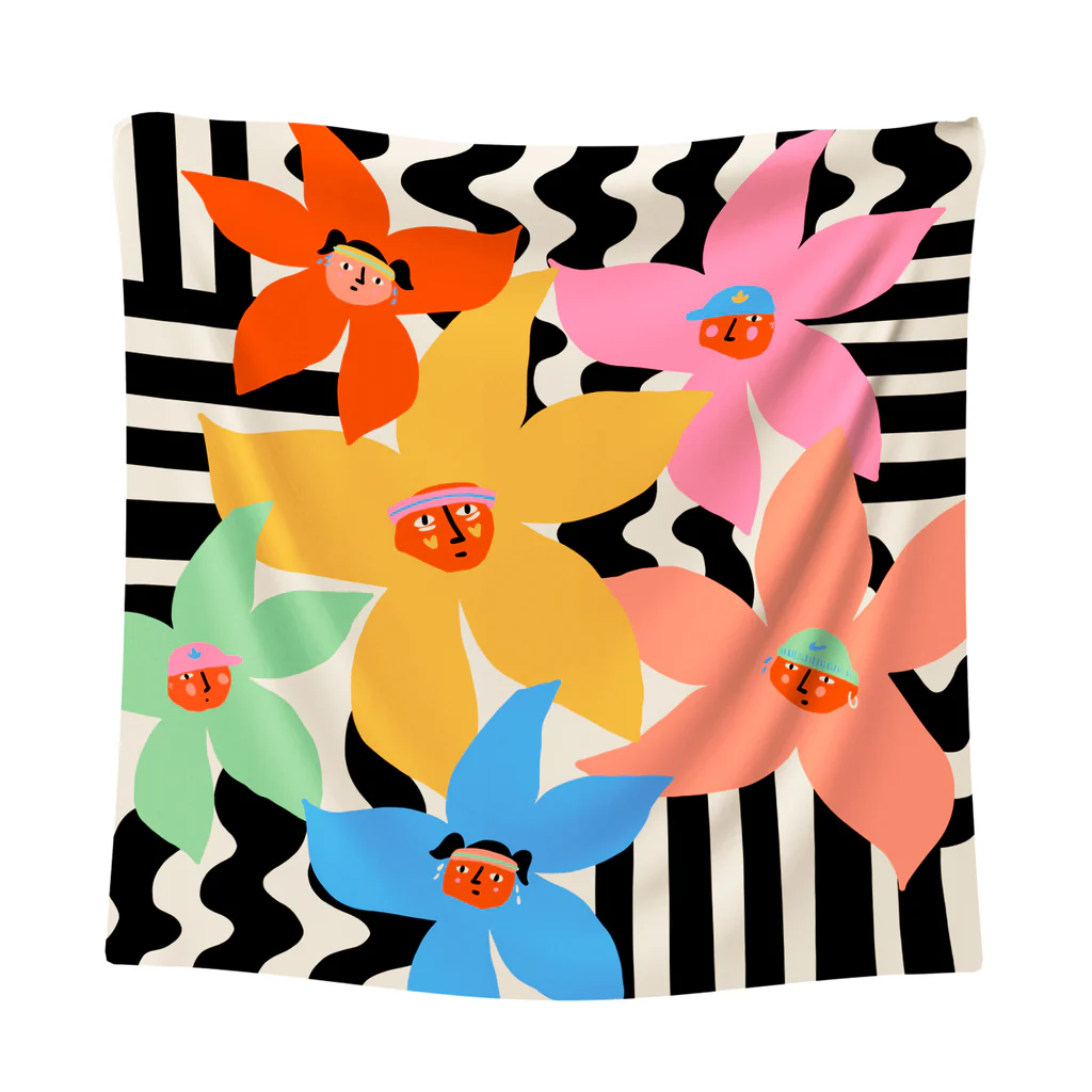 Sporty Flowers μαντήλι 70 x 70 Arde