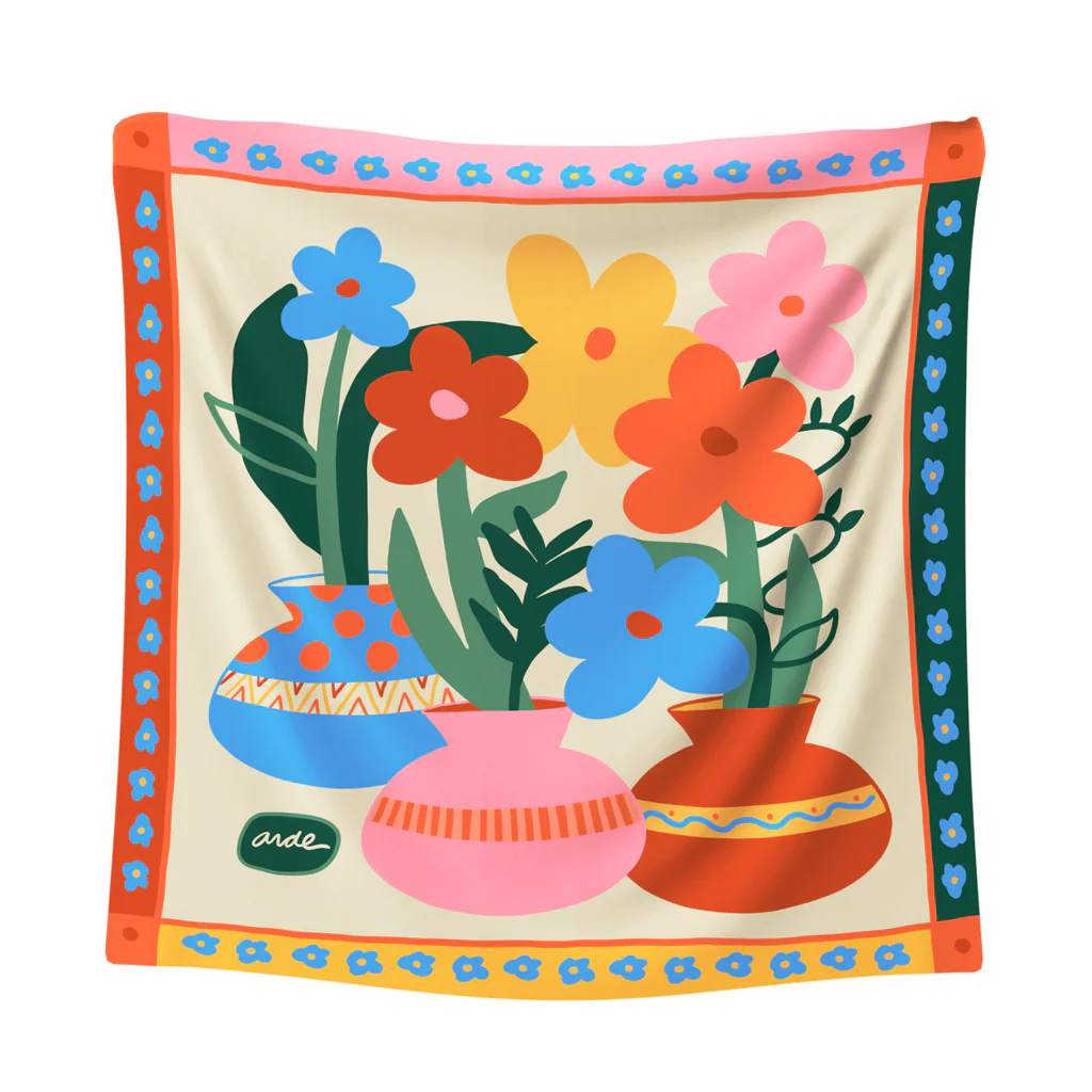 Home Flowers μεταξωτό μαντήλι 65 x 65 Arde
