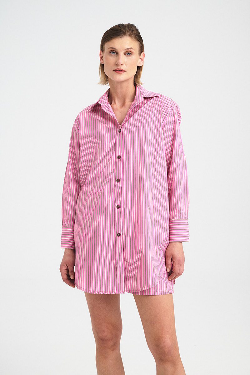 Oversized Stripe Cotton Shirt Ofilia's