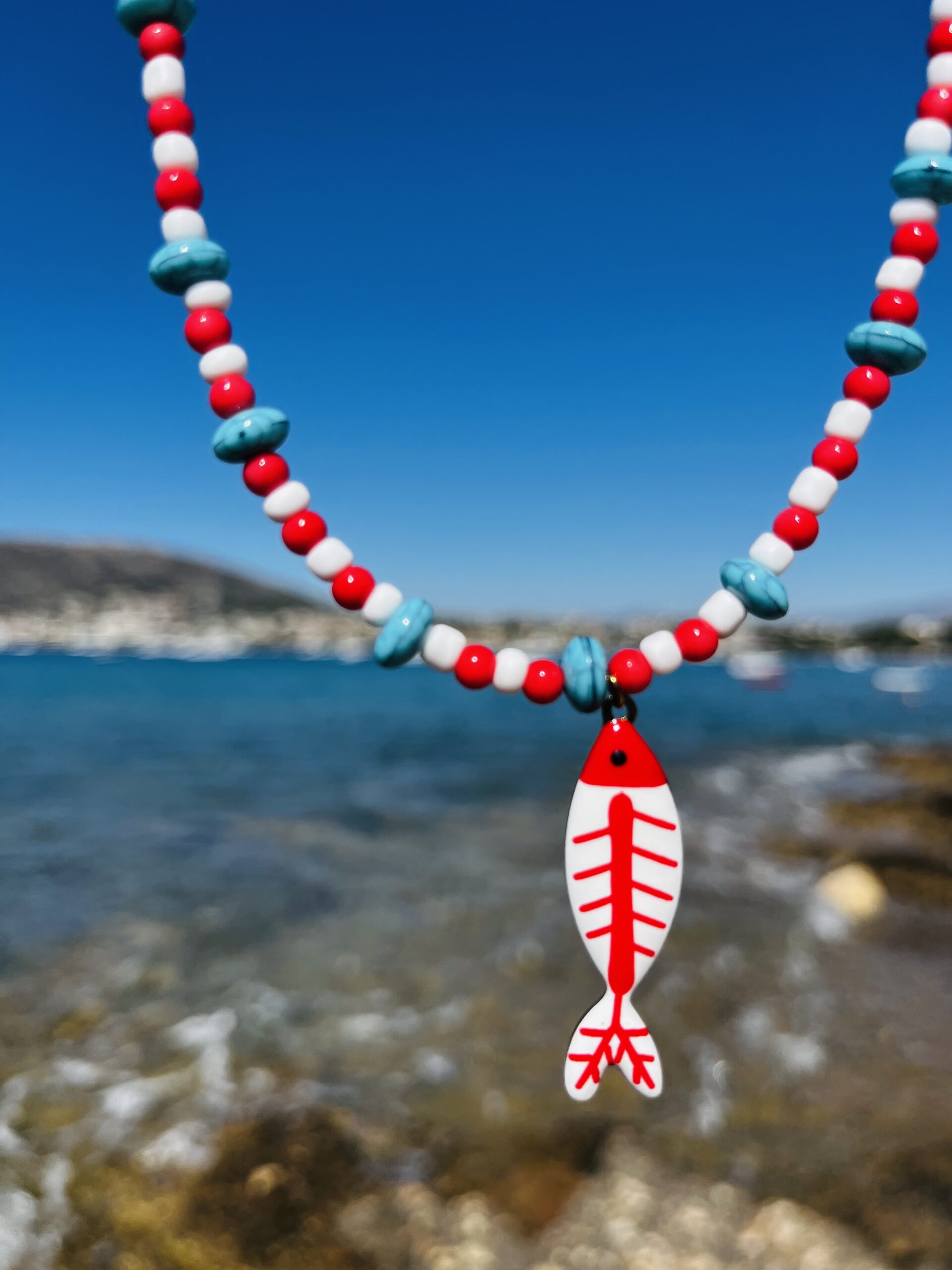 Red fish necklace