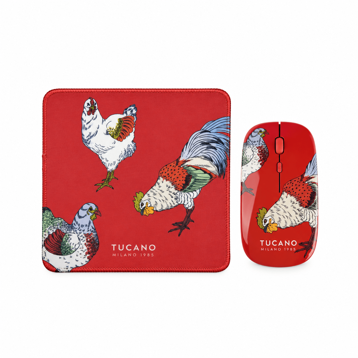 Σετ Mouse Pad & Ασύρματο Mouse Sketch Chicken Tucano