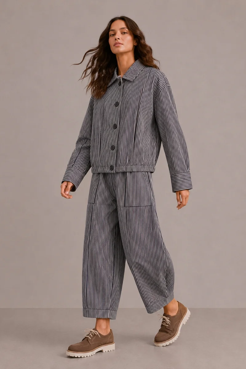 As Is Striped Denim Trousers Ofilia' s