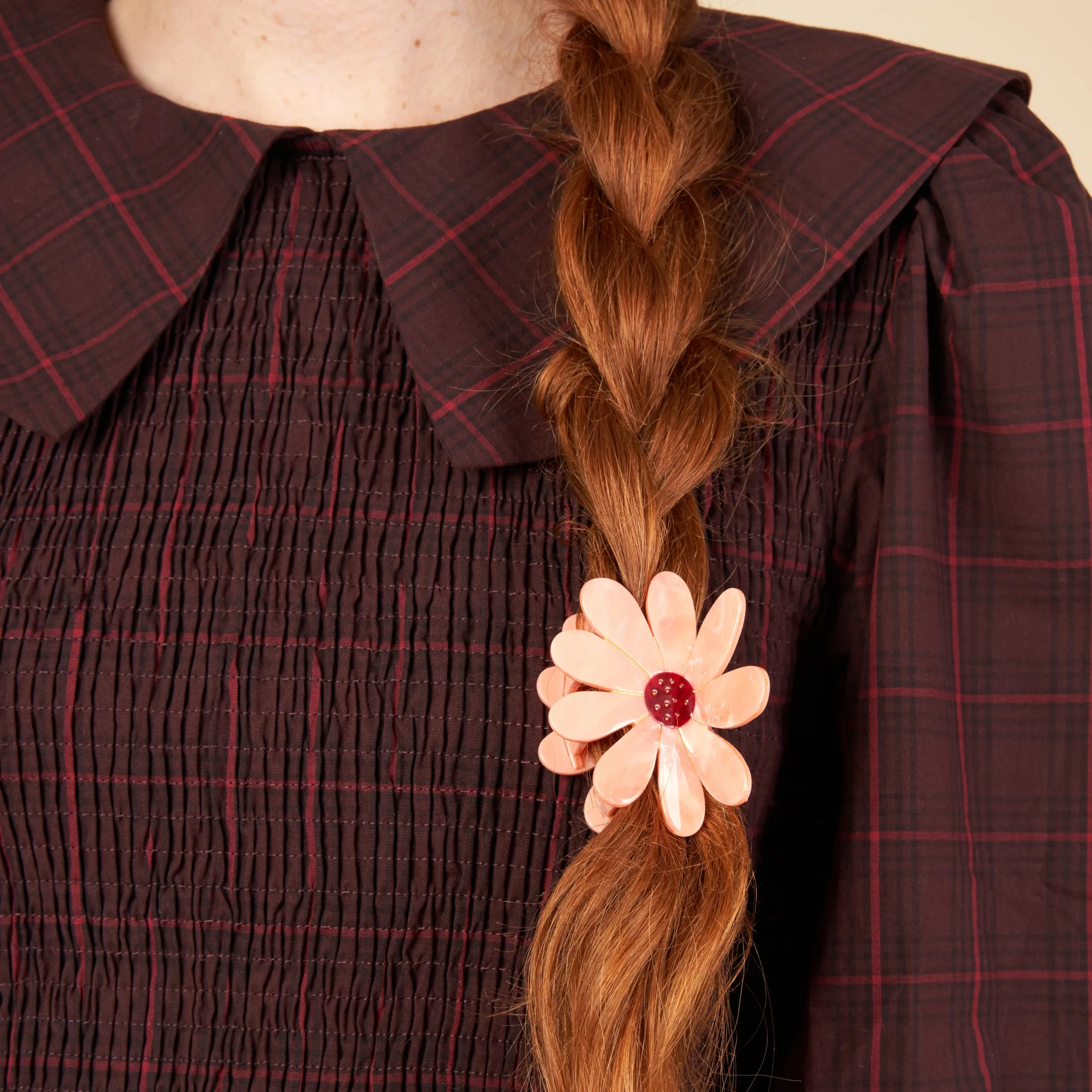 Pink Flower hair claw Coucou Suzette