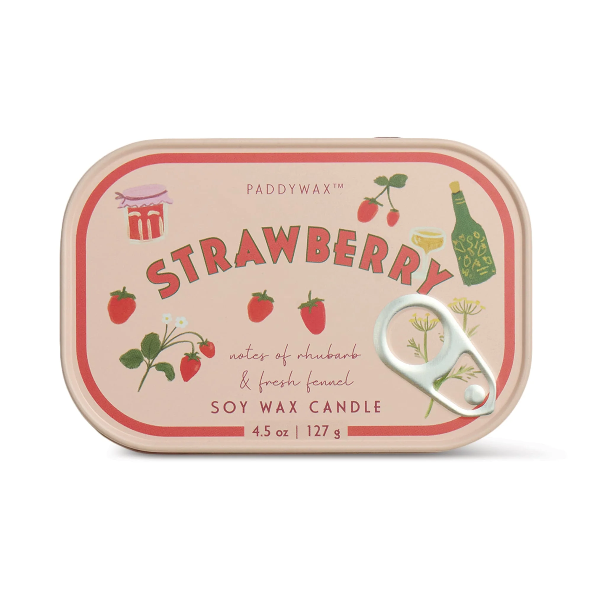 Strawberry Φυτικό Κερί σε μεταλλικό δοχείο-κονσέρβα Paddywax